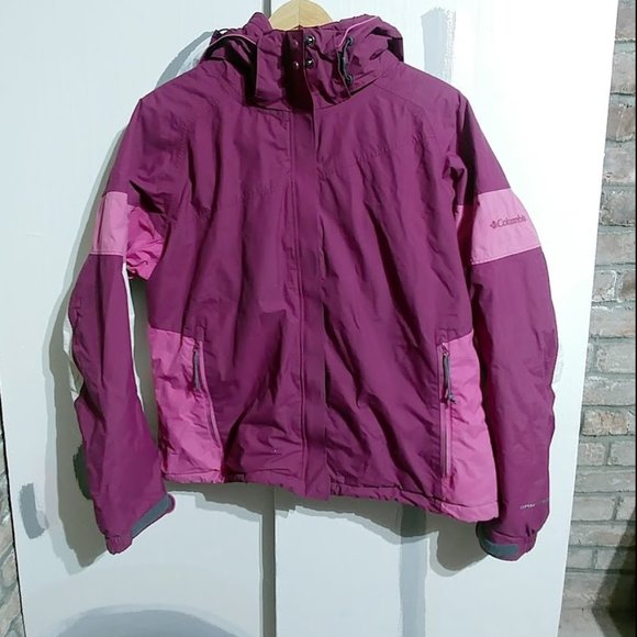 Columbia insulated winter coat pink women's L